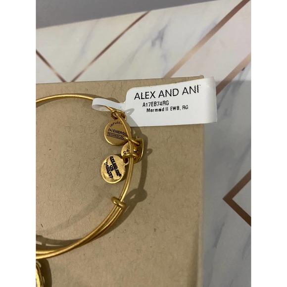 NWT Alex and Ani Mermaid II rafellian gold - Picture 3 of 5